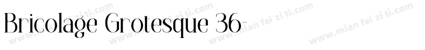 Bricolage Grotesque 36字体转换